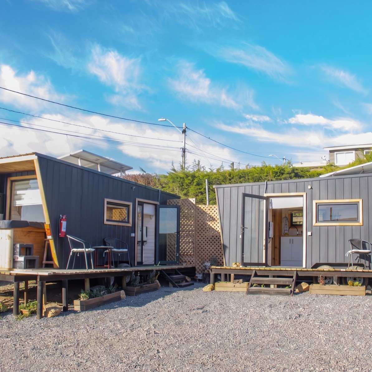 Exterior de las tiny houses