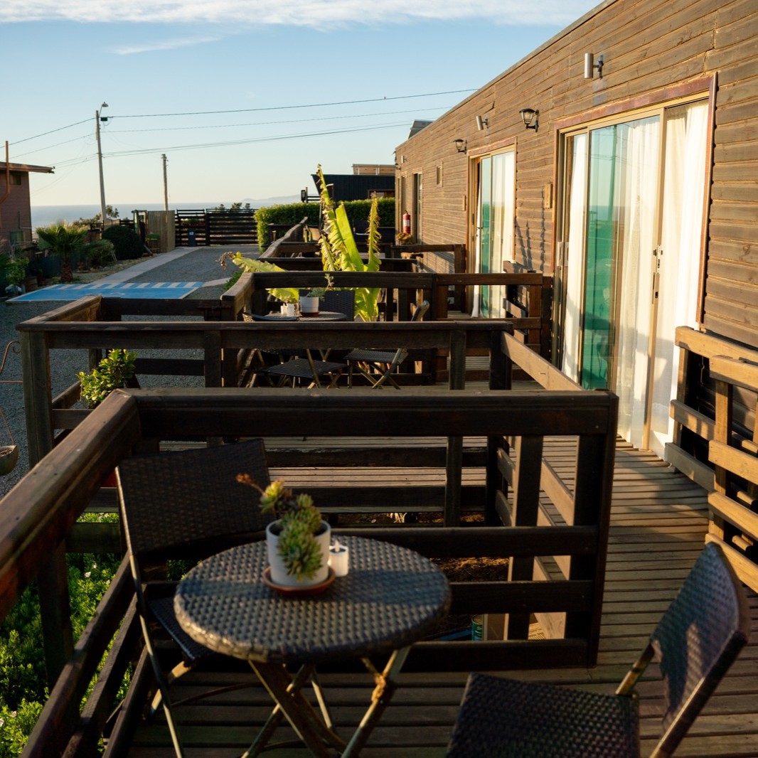 Terraza al atardecer